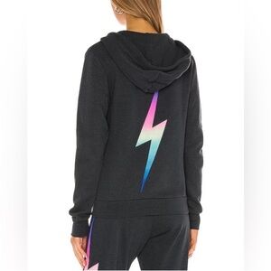 Aviator nation zip up hoodie with lightning bolt size x-small